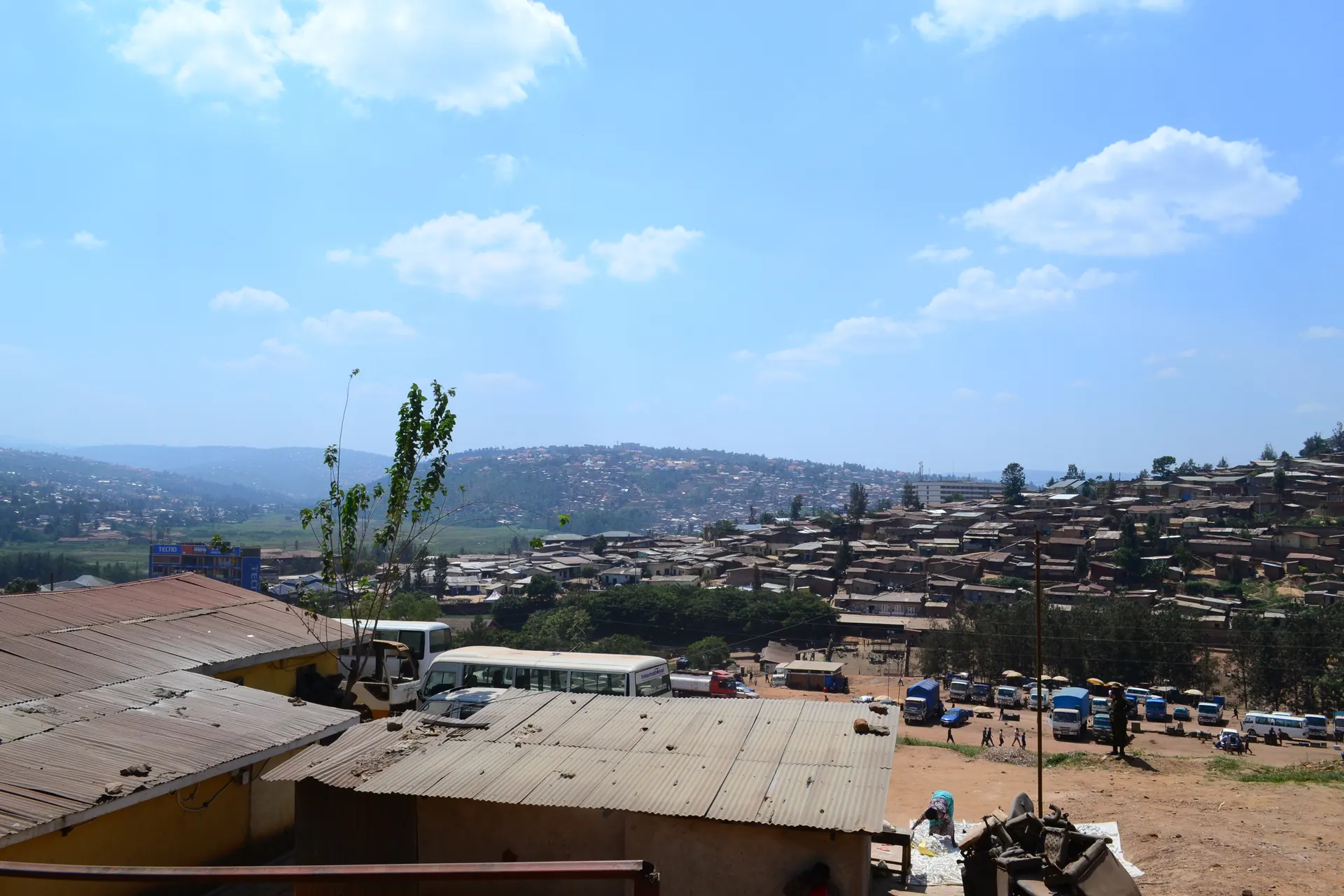 Kigali's hills in the afternoon